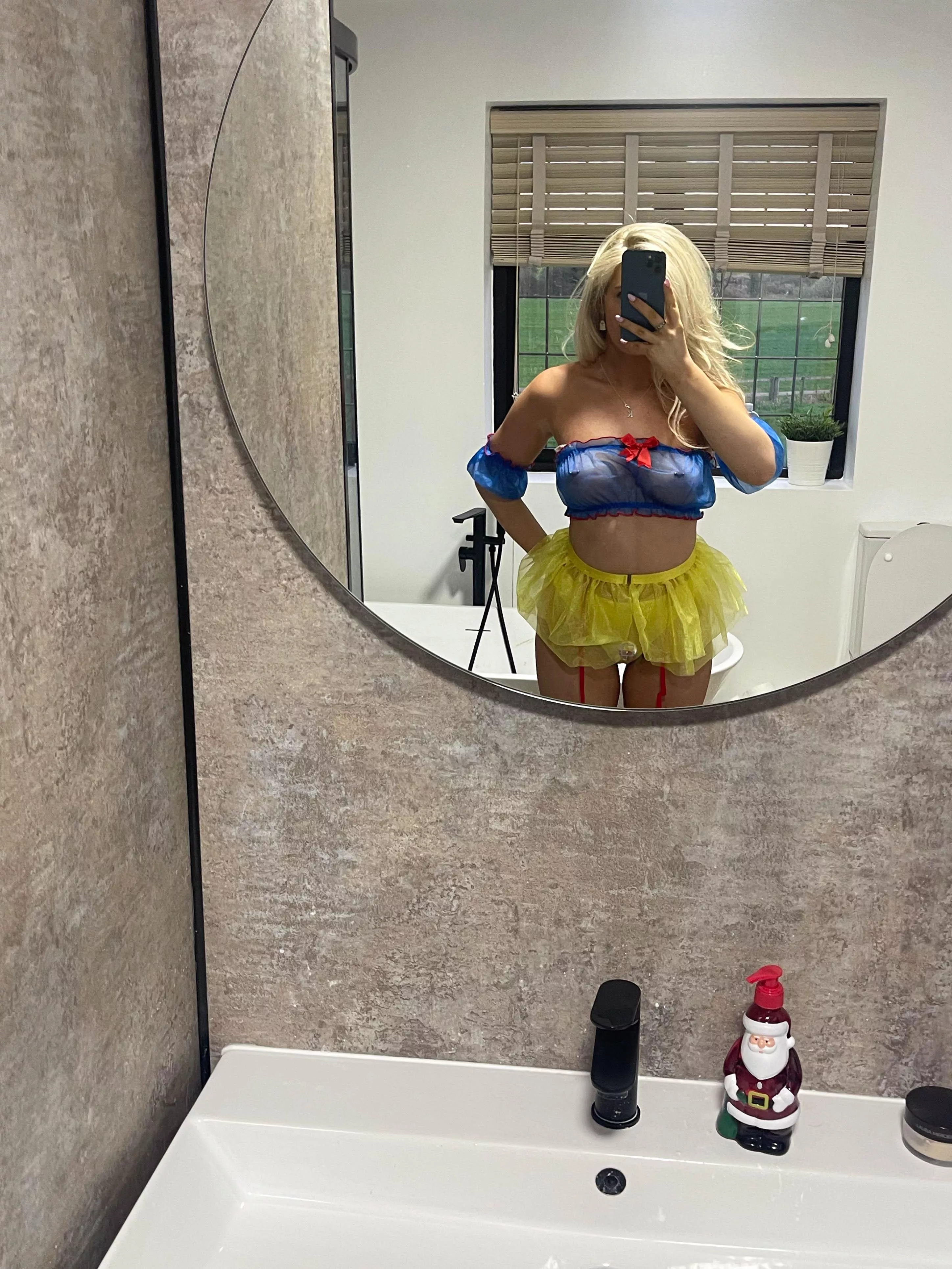 Snow white is ready to bite you