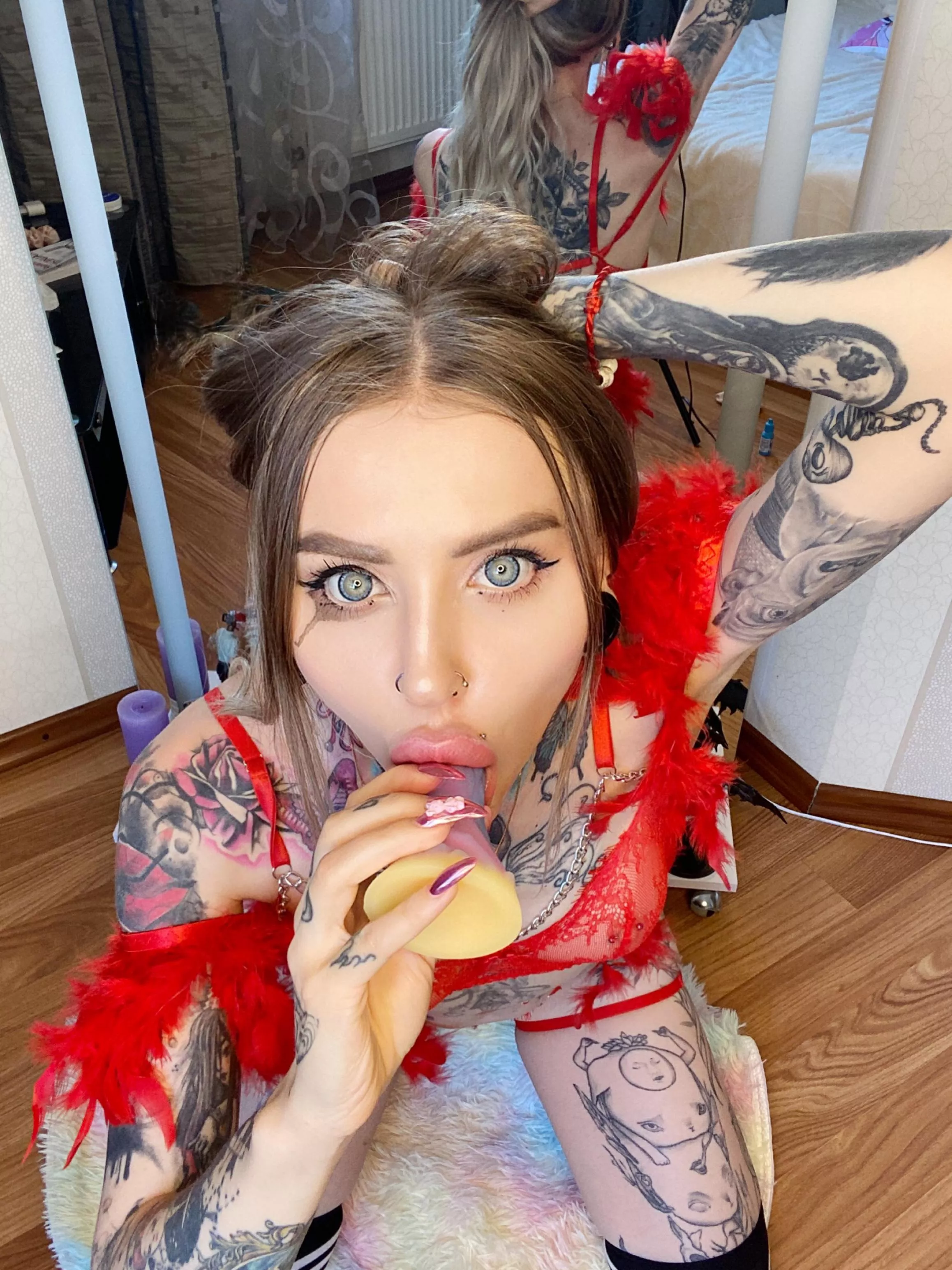 Tell me your size and I'll keep stretching my mouth