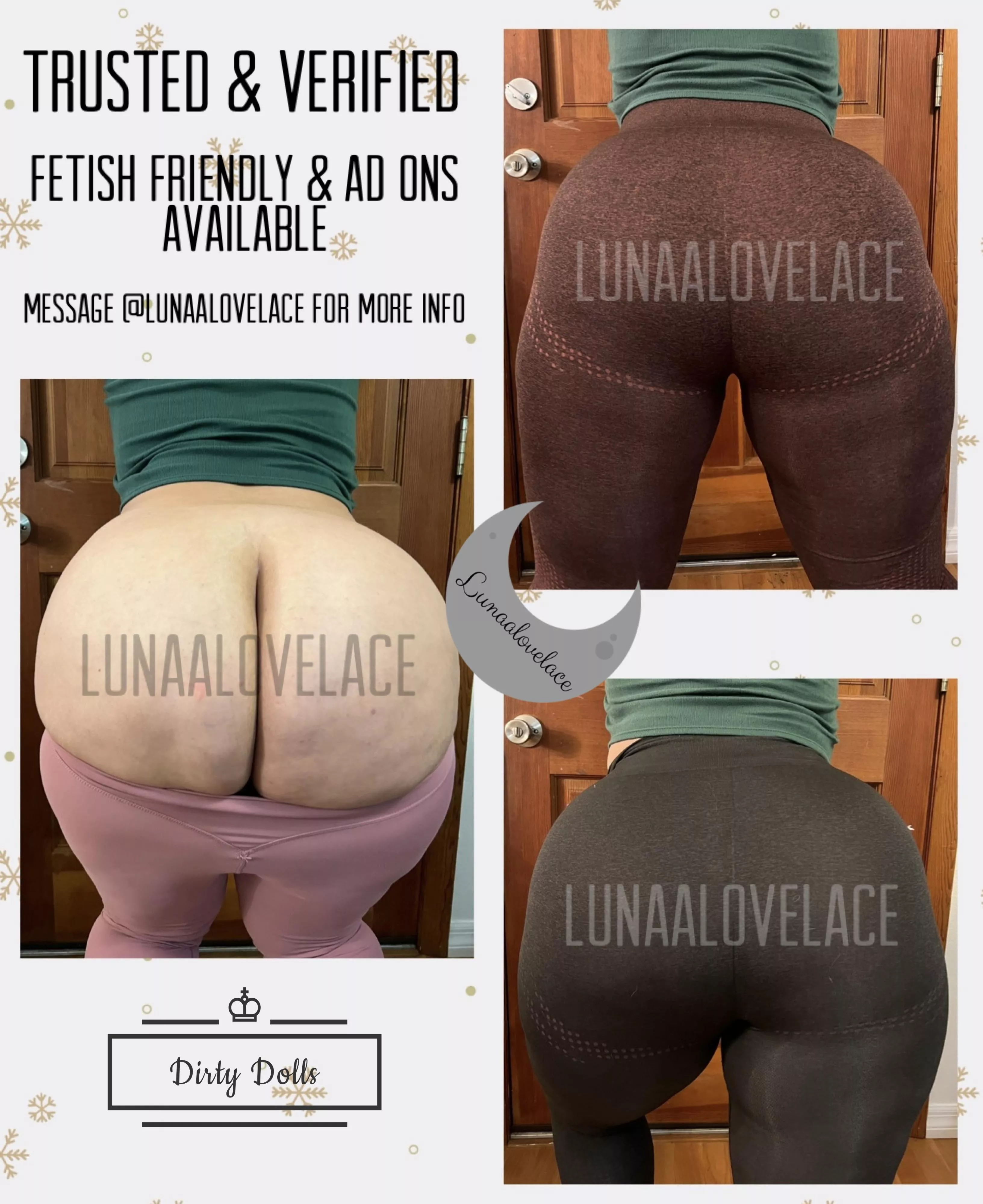 🤍 Want a chance at me, commando, in my high end leggings? Ask me all about it! @lunaalovelace 🤍 [SELLING][US][OTH] 