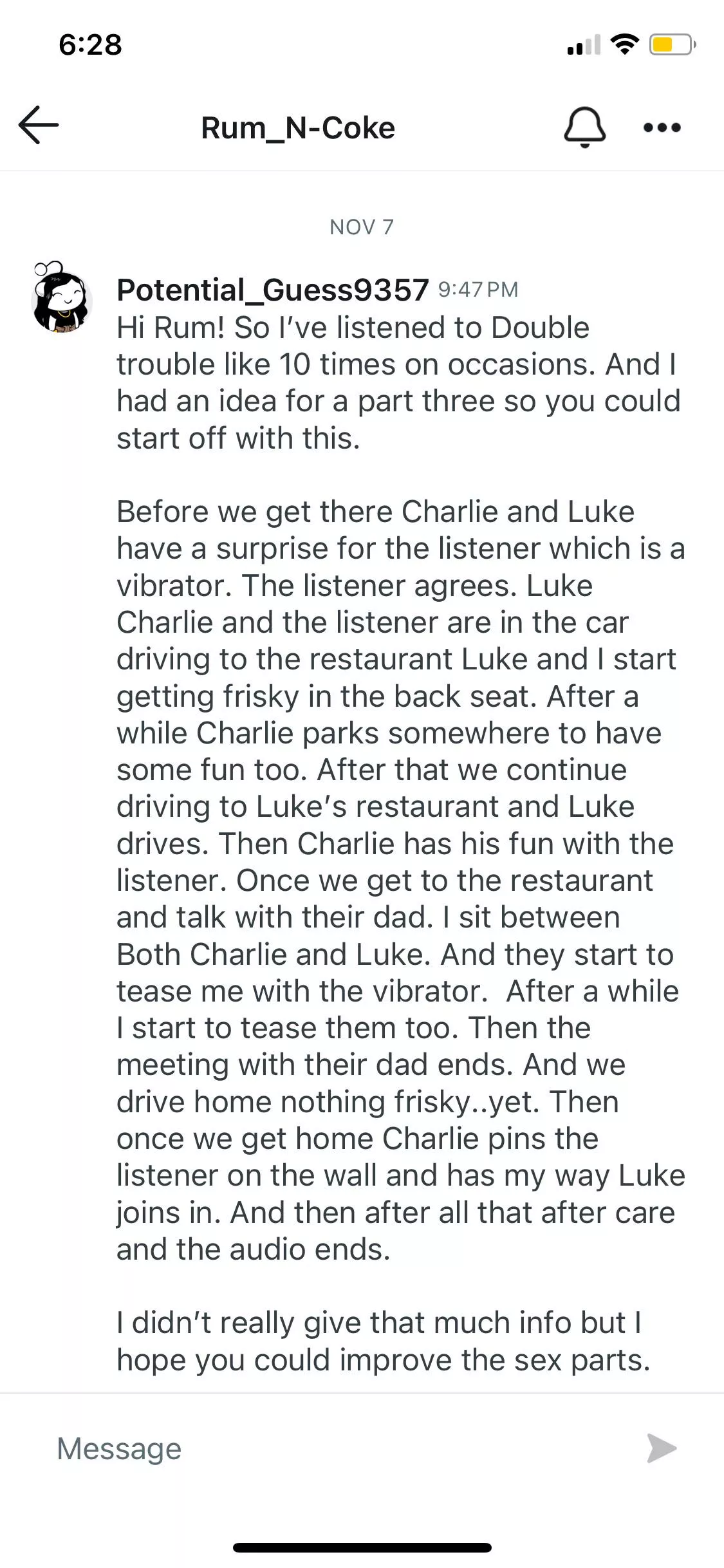 Who wants Rum to do this?