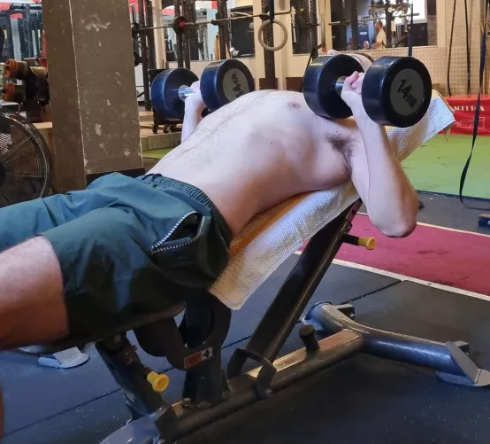 Working on those pecs