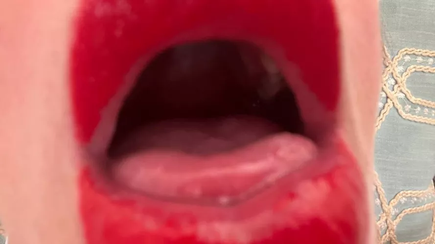 You fit completely inside my mouth, ready to ride down