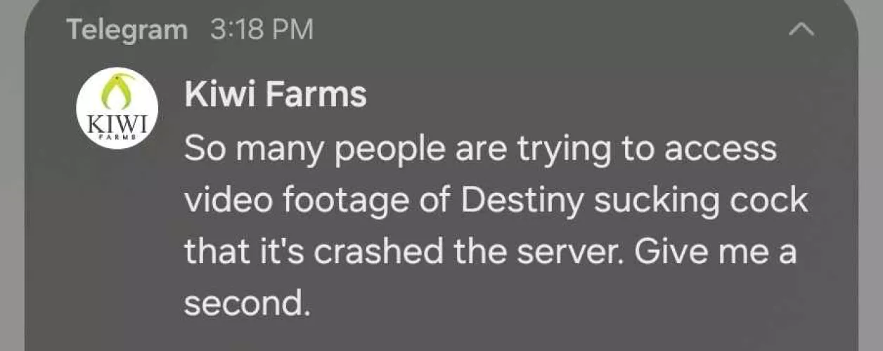 Destiny sucking a fat guy's weenie goes viral on gay website