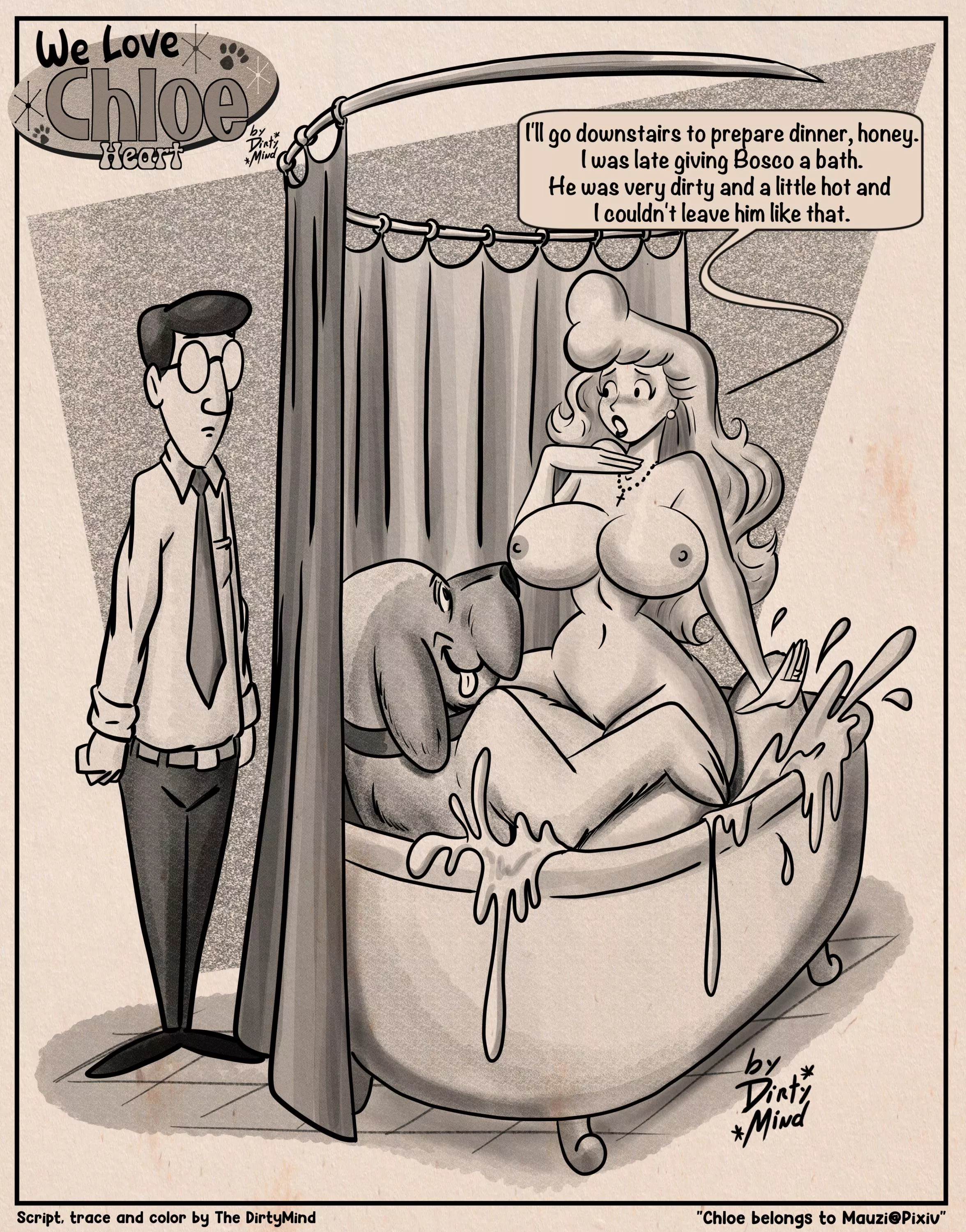 Dogs need to take baths too~ (TheDirtyMind) 