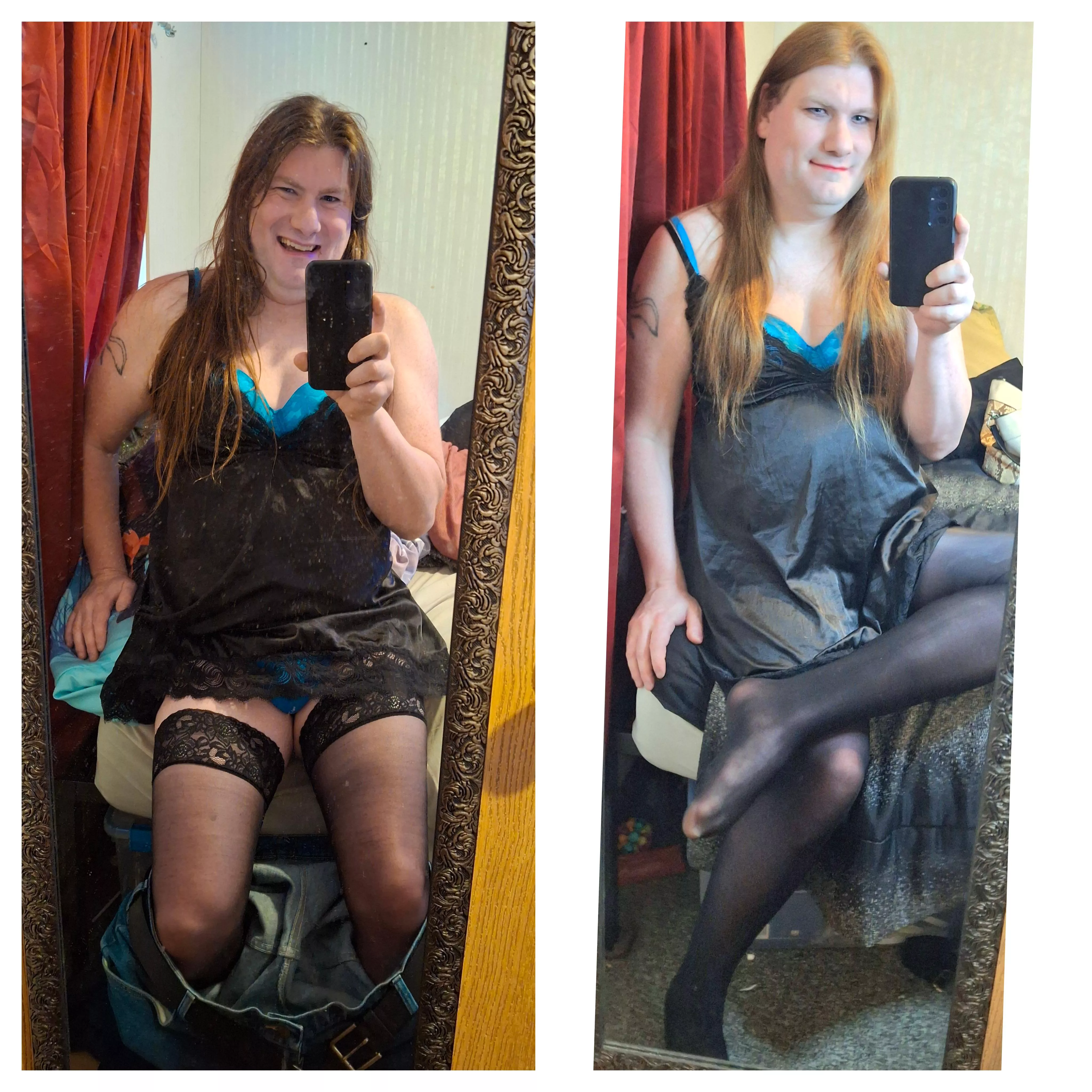 Dyed my hair and did my make up. 