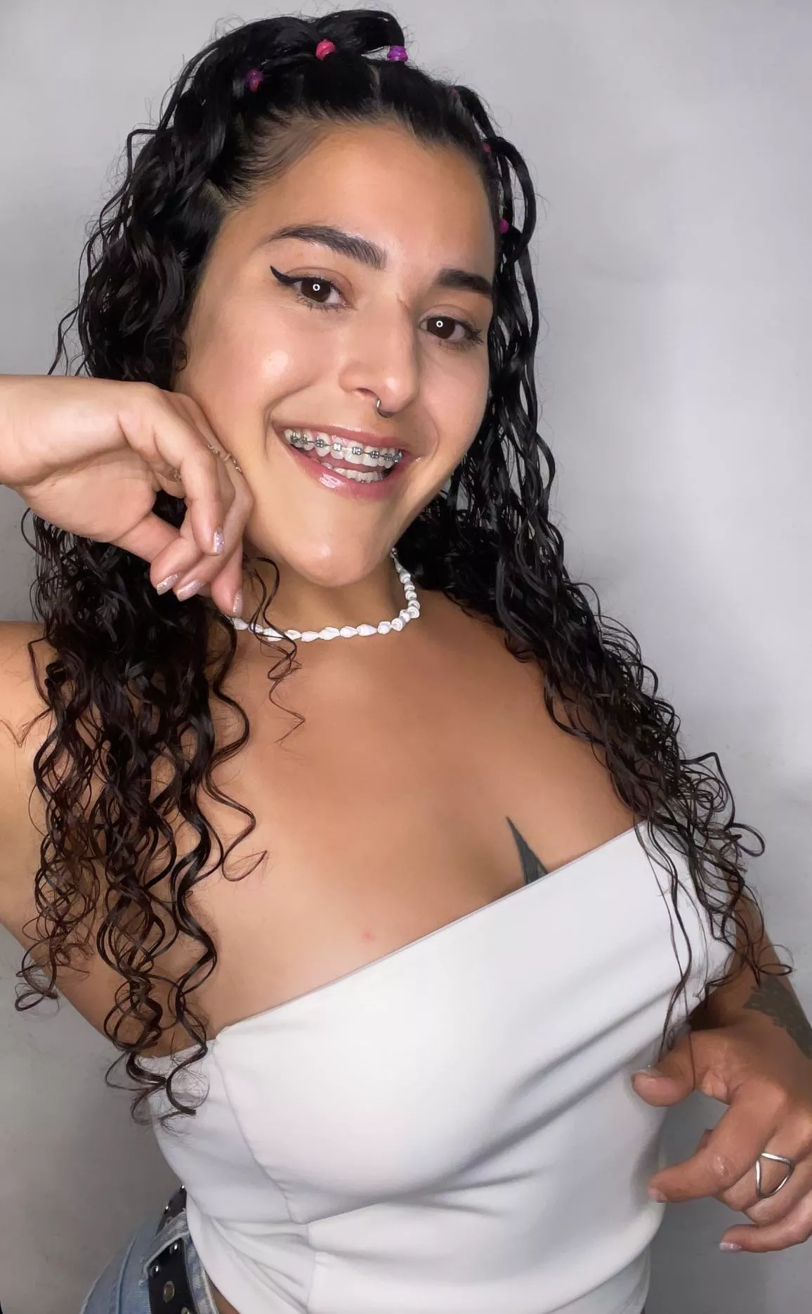 The braces make my face look funny and angelic.