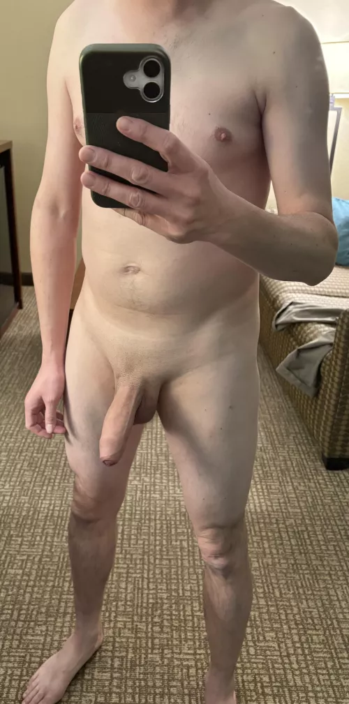 (44) On the road and bored at a hotel.