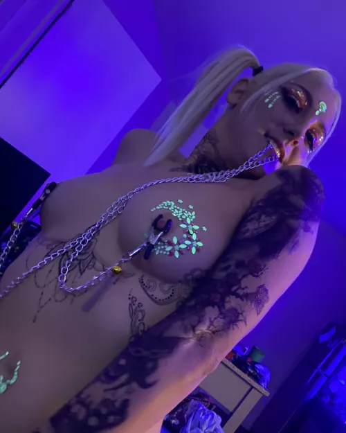 Black light fun photo shoot 