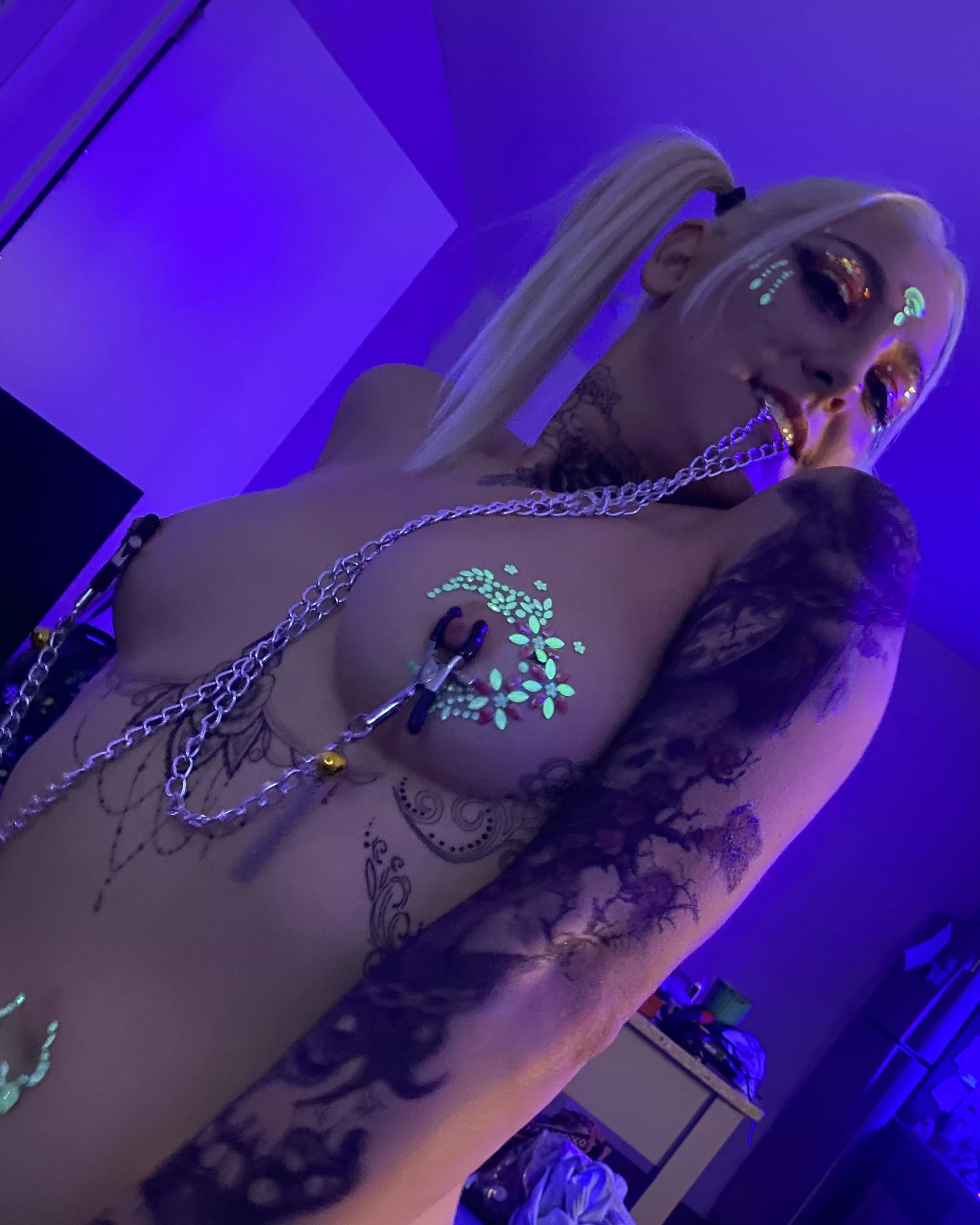 Black light fun photo shoot 