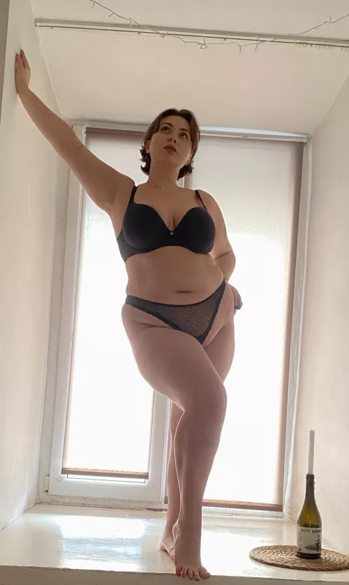 Enjoy my new black lingerie