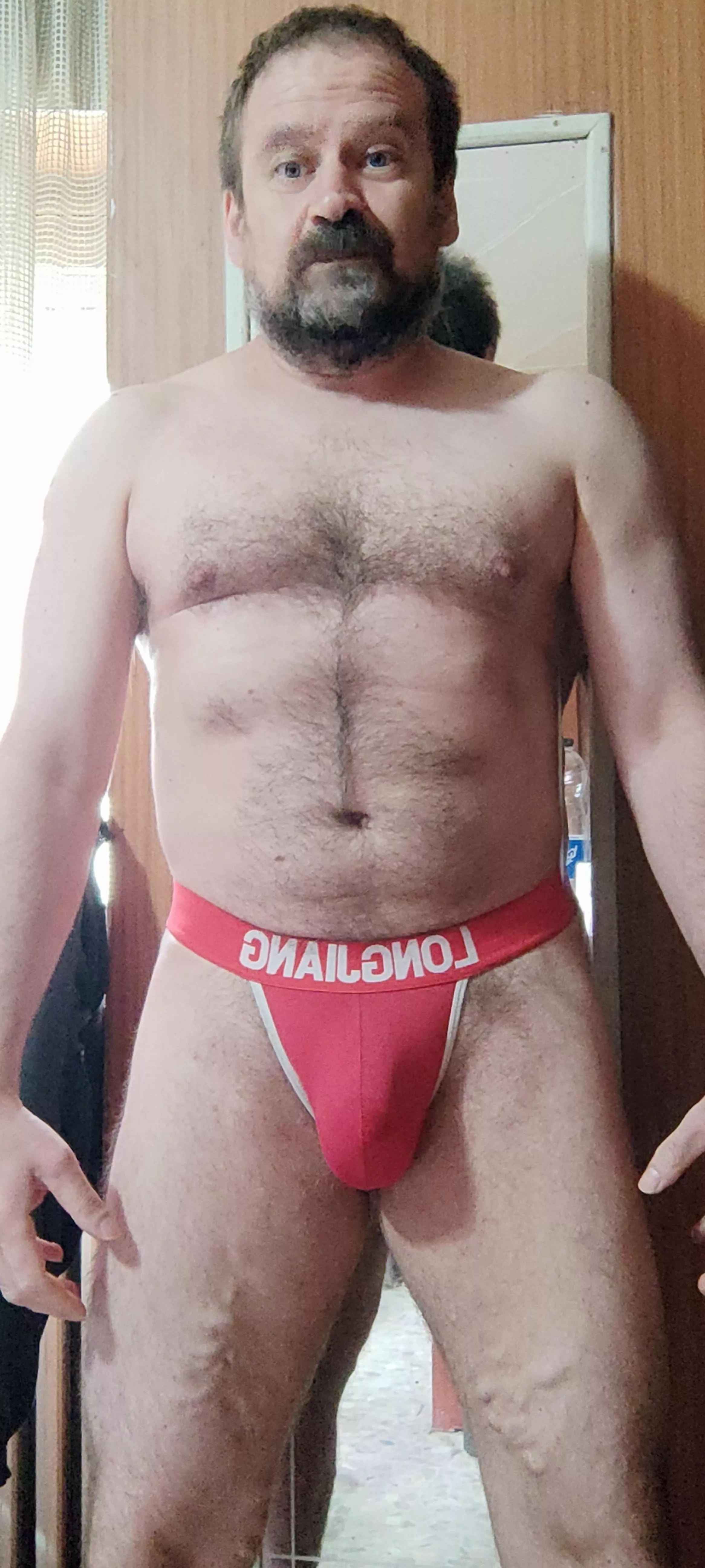 Erotic red bulge