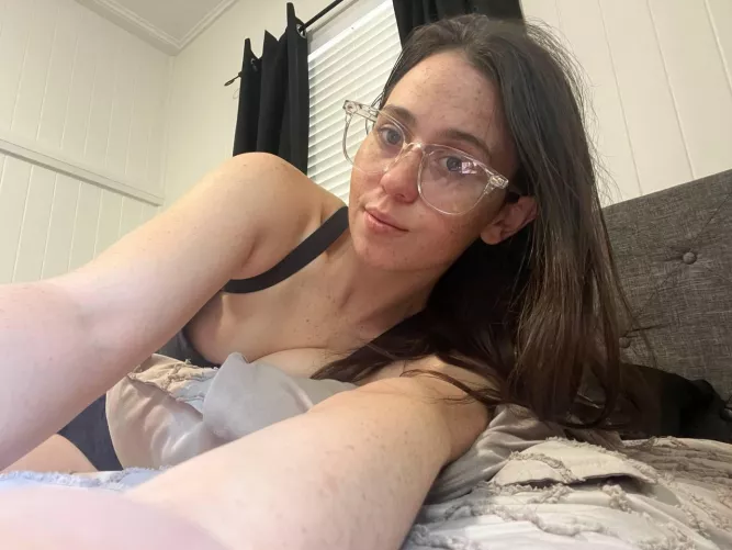 just a little no makeup selfie in bed