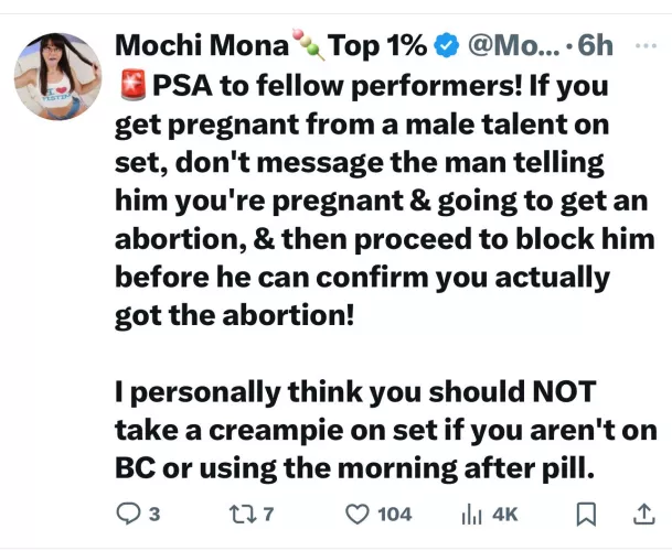 Mochi Mona's oddly specific PSA