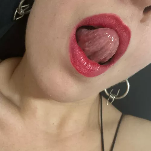 My lips are usually black but red suits me too