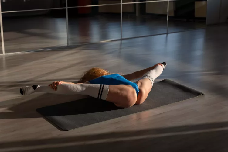 stretching in my high knee socks