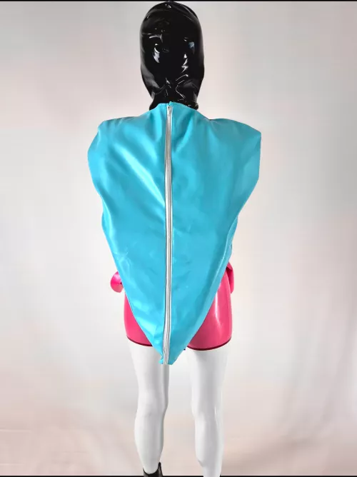 This armbinder was too big for tiny me, but it has inspired me to get one in latex!