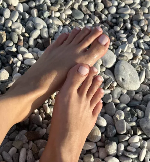 Took a picture of my feet on the beach today