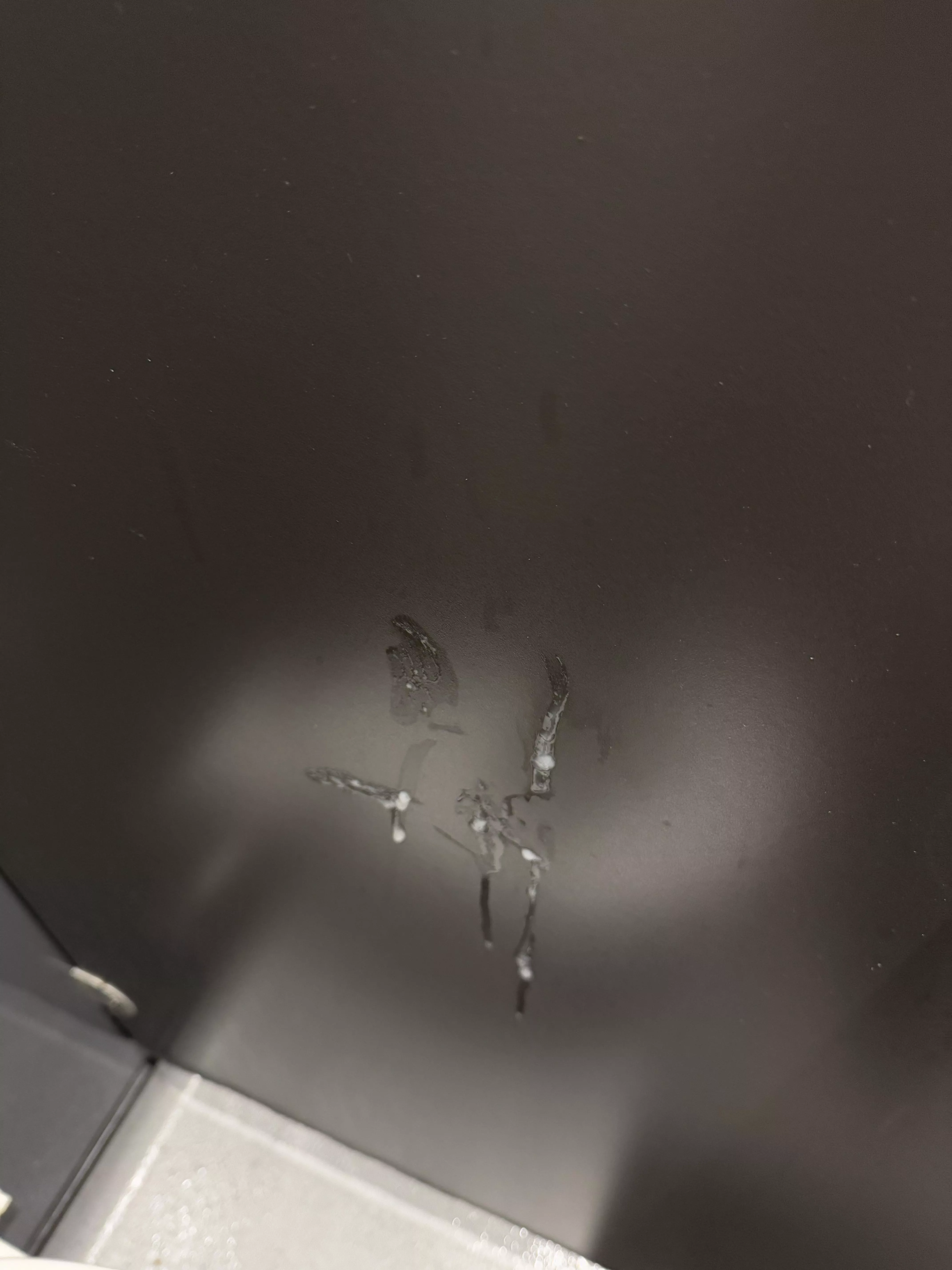 (22) Noticed a few stains on the gym toilet stall so I added my contribution 