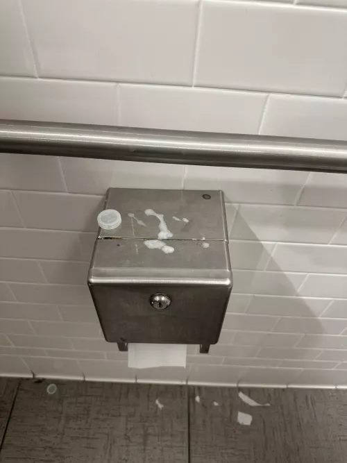 (26) first time tagging, and I tagged at macy restroom 