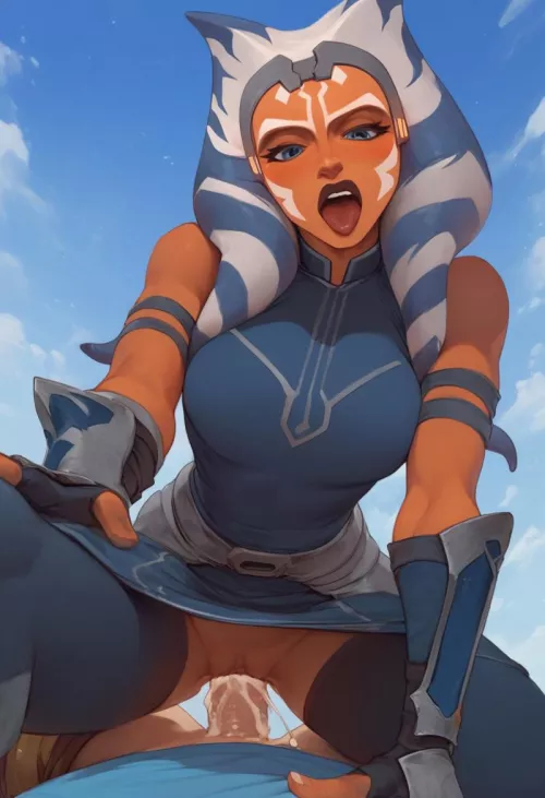 ahsoka riding it like a queen