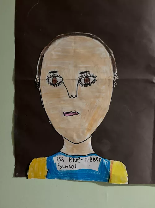An old self portrait I made when I was in elementary school 