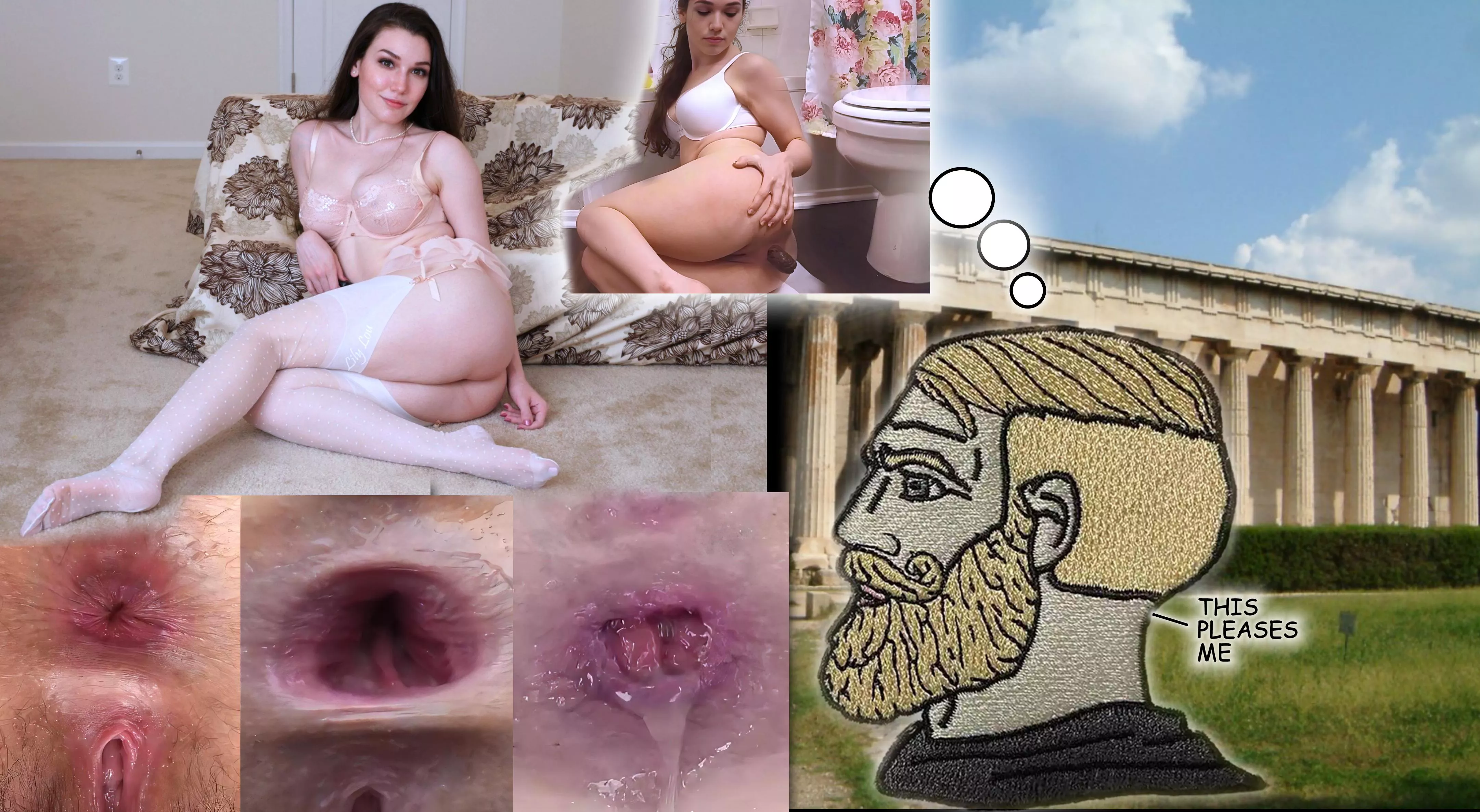 Besides enjoying the usual fare, what advanced ItsHerAssholers imagine when they see a beautiful woman