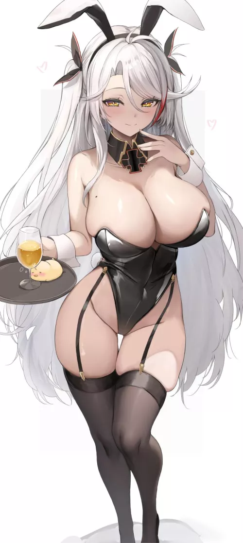 Bunny Prinz Eugen serving champagne
