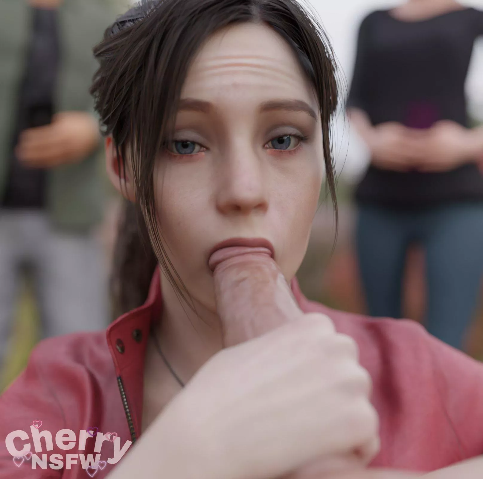 Claire doesn't mind a crowd! (Cherrynsfw01)