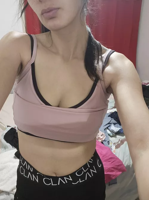 coming back from the gym sweaty. Come bathe me daddy