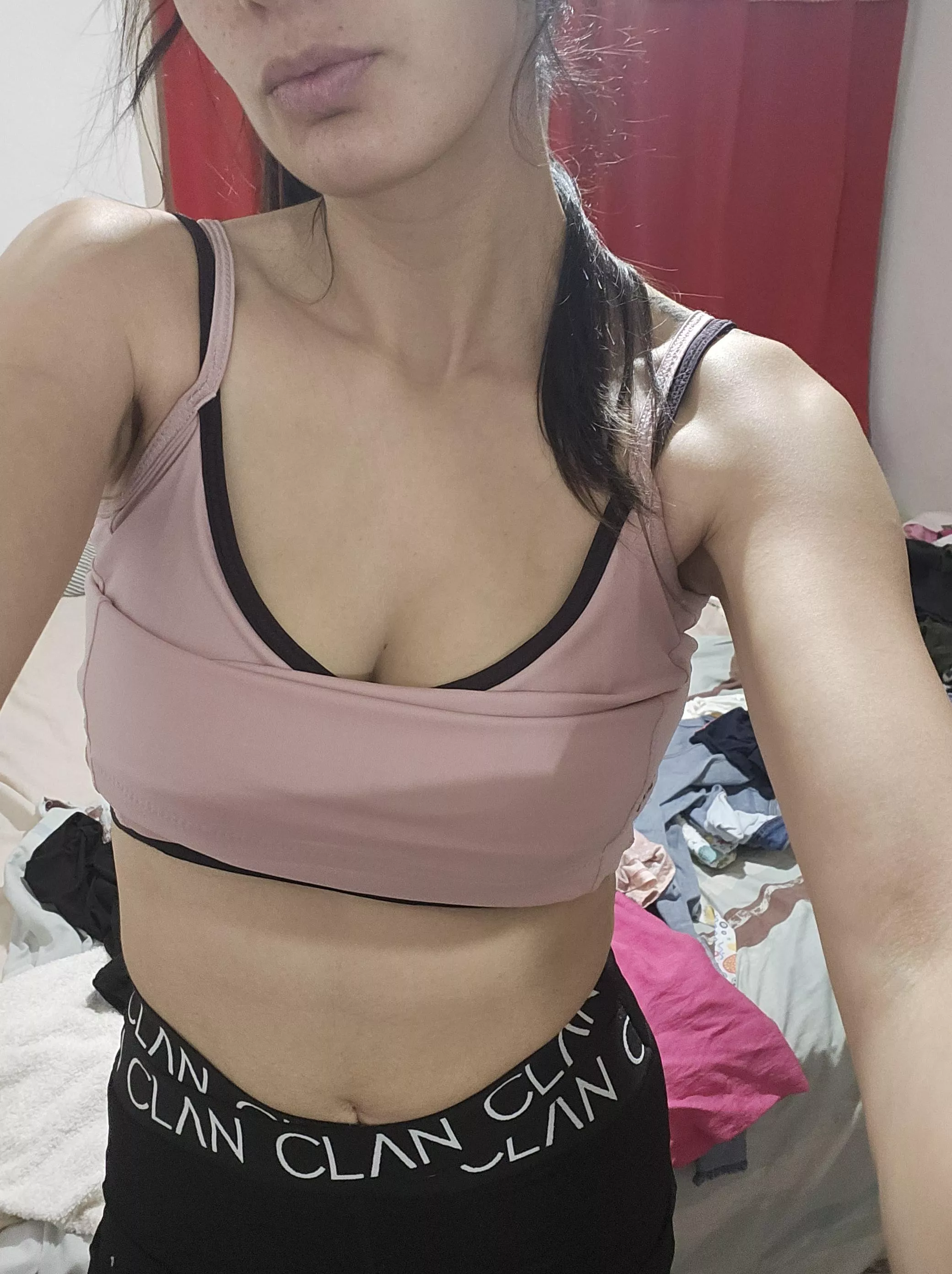 coming back from the gym sweaty. Come bathe me daddy