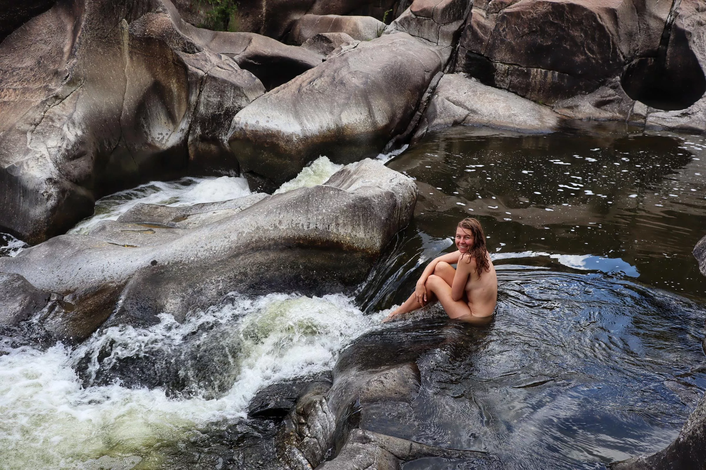 Cooling off after a big hike
