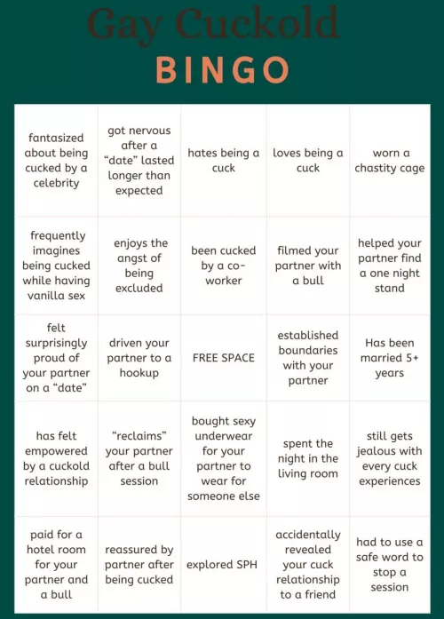 Cuckold Bingo!