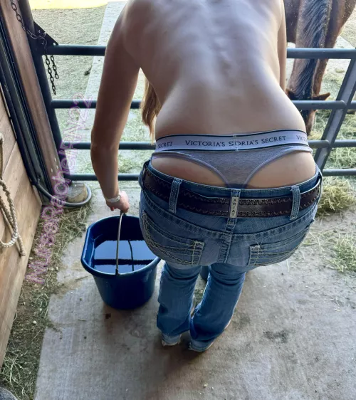 Even country girls get a barn tail every once in a while!