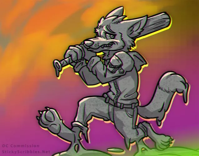 Female Furry OC Cement Statue