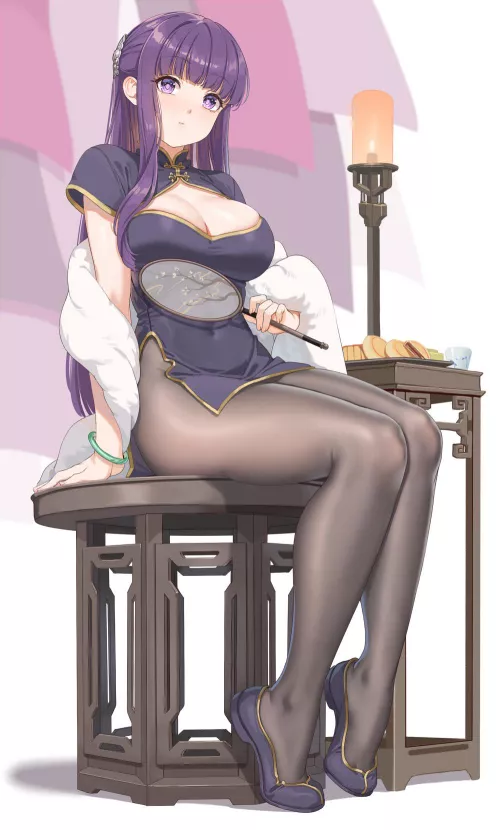 Fern in Chinese dress