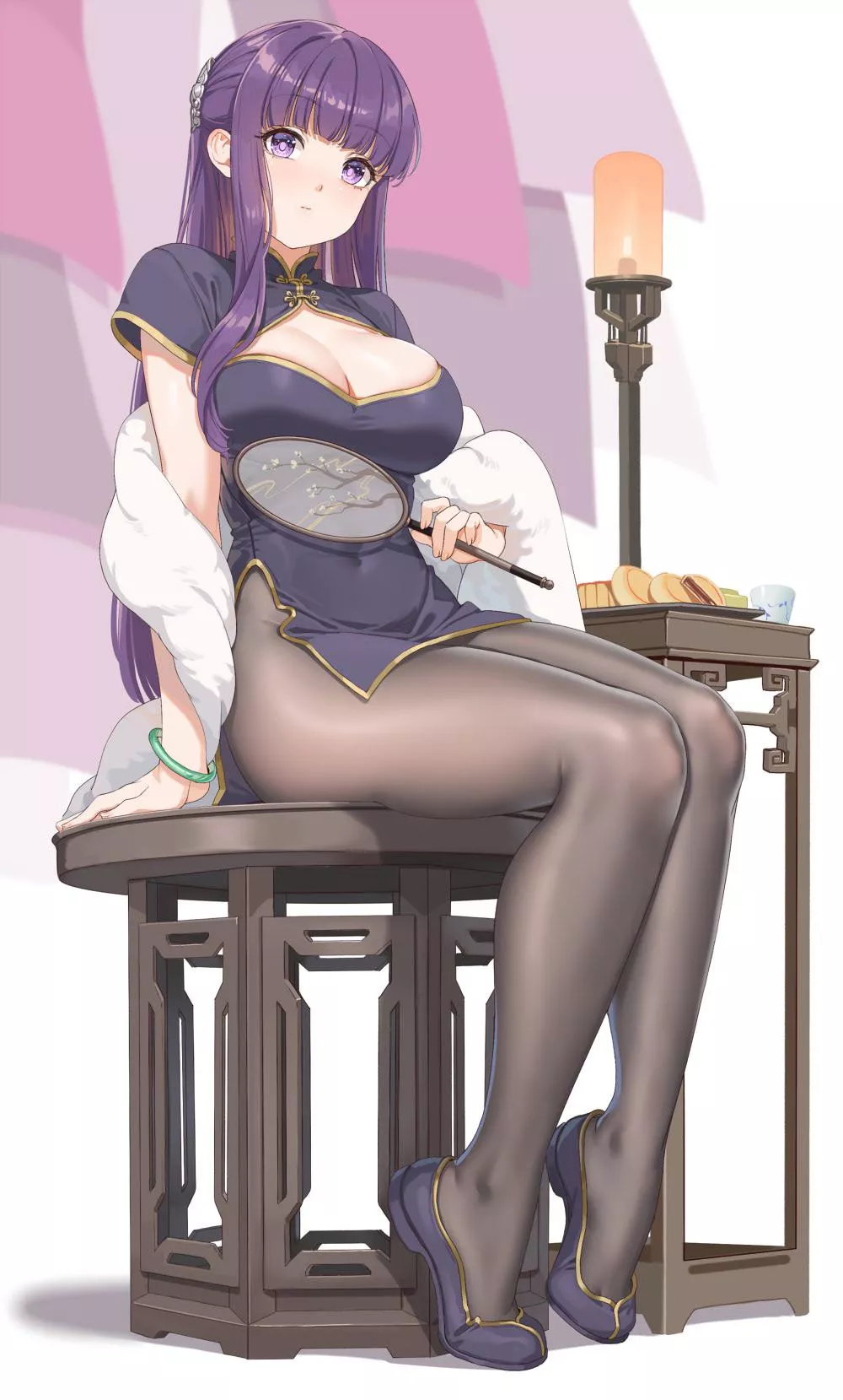 Fern in Chinese dress