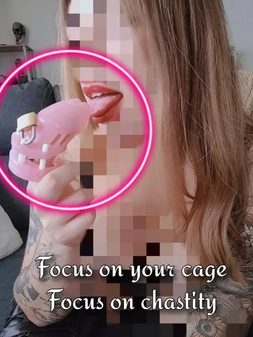 Focus on chastity, focus on being locked. That cock is useless and you're undeserving of seeing anything else in this photo! 