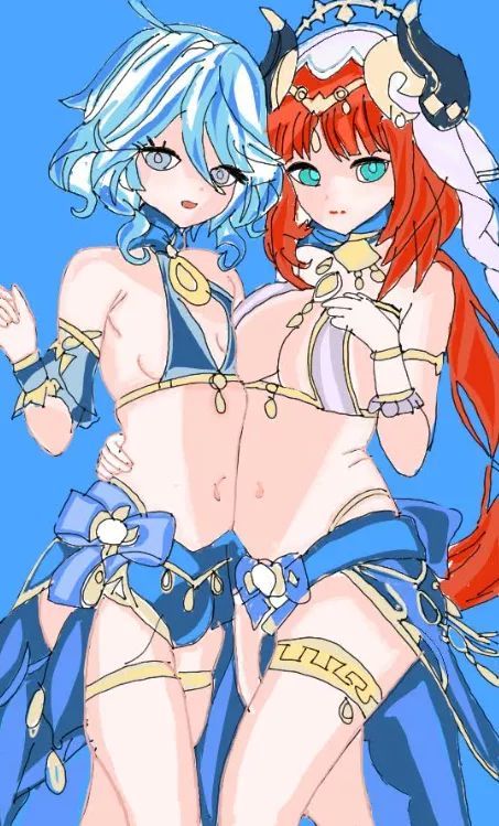 Furina and Nilou getting ready for their performance