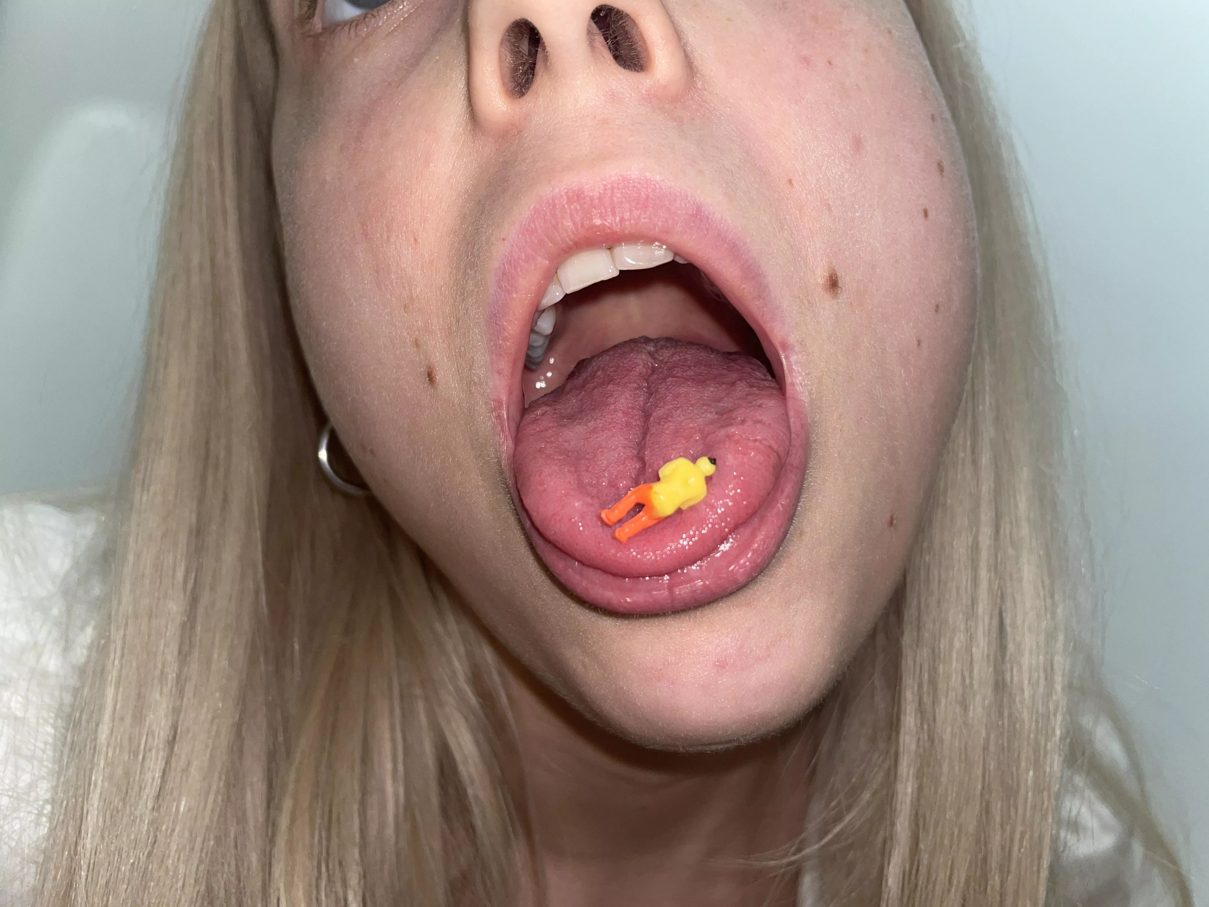 He stuck to my drooling tongue like a helpless fly