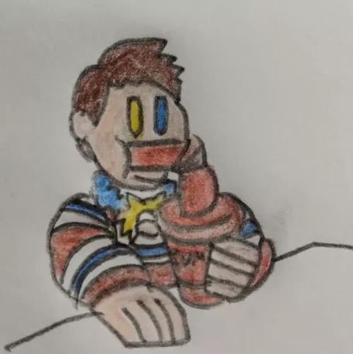 I just solved to draw that scene of the giant noodle in my artstyle