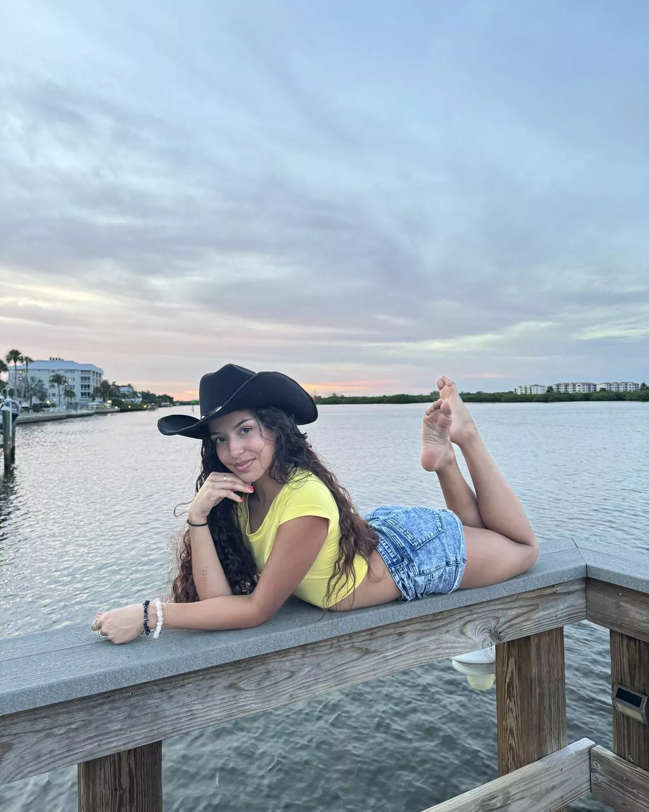 I look sweet but I really wish I was bent over the dock 