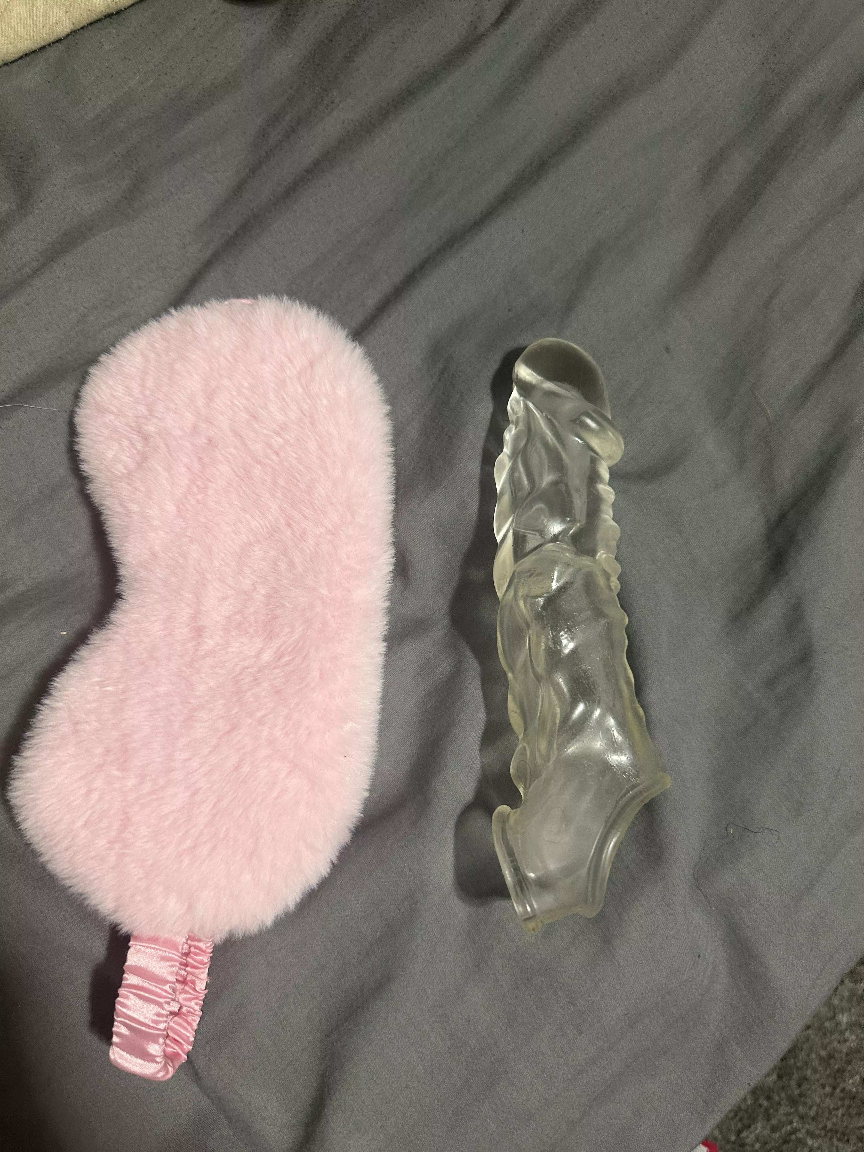 I make my wife wear the mask while I use the sleeve 