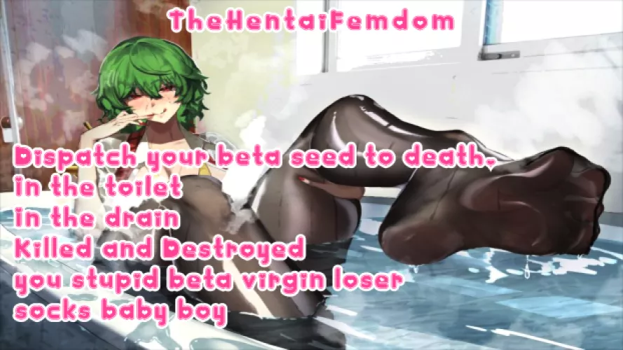 I want you to ruined spurt into toilet, dispatch your watery weak beta spermmies into toilet for me and my socked feet baby!