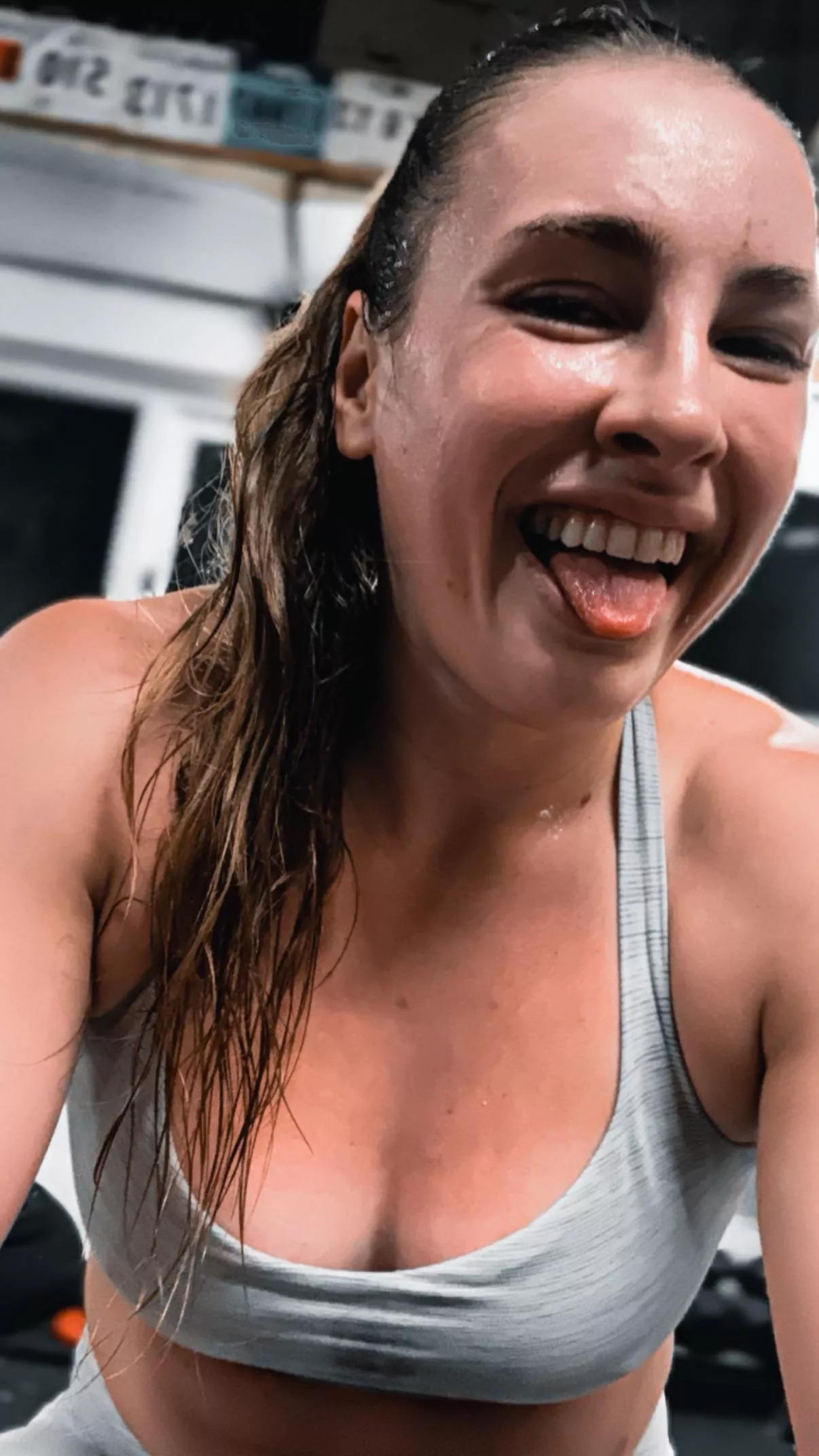 I was glistening and the hair was soaked 