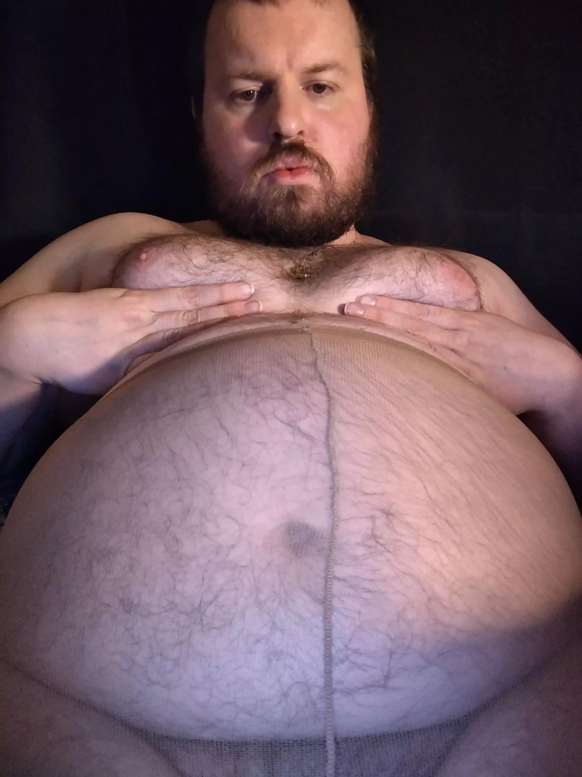 I'm a fat pantyhose wearing faggot 