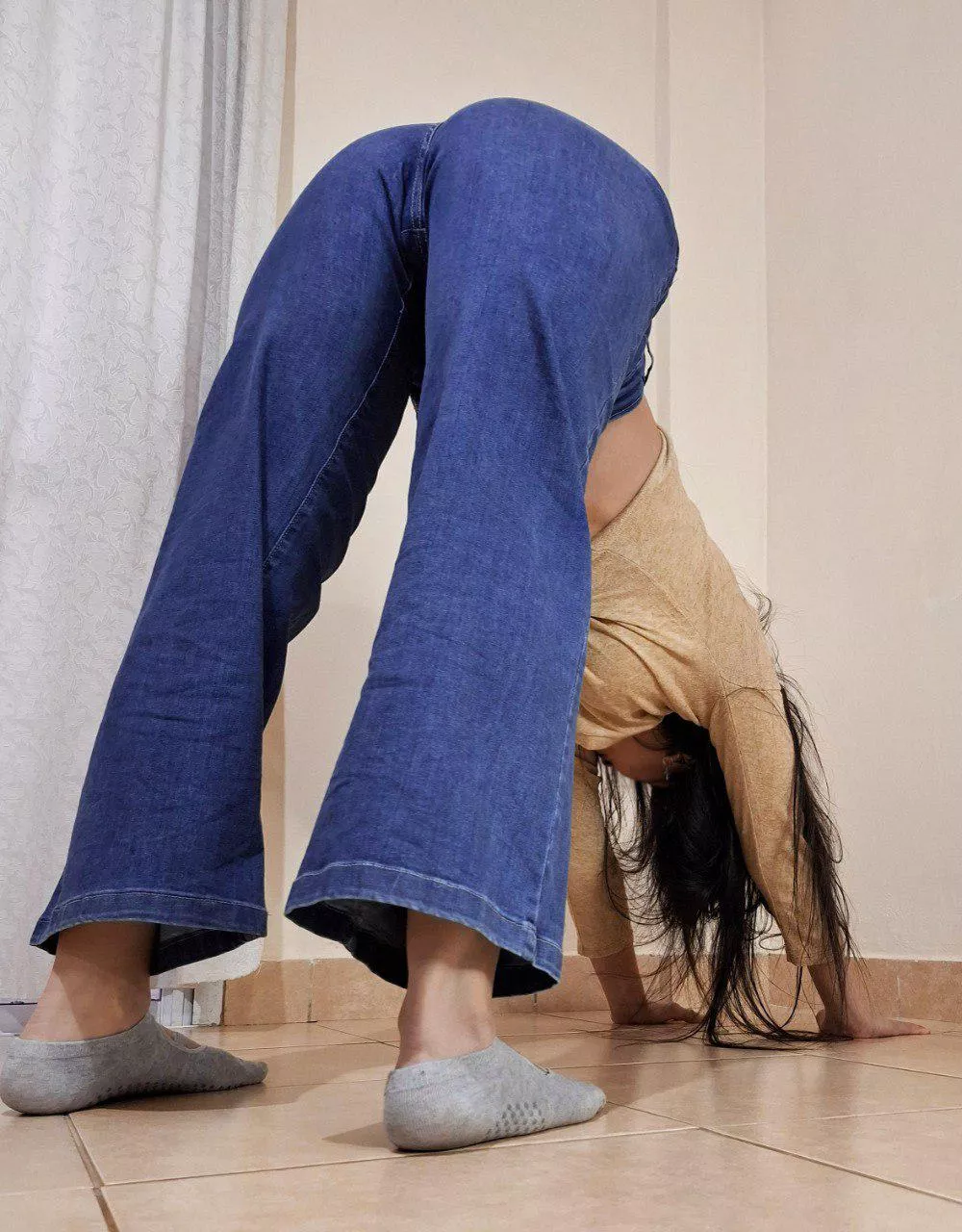 In position for a good spanking .