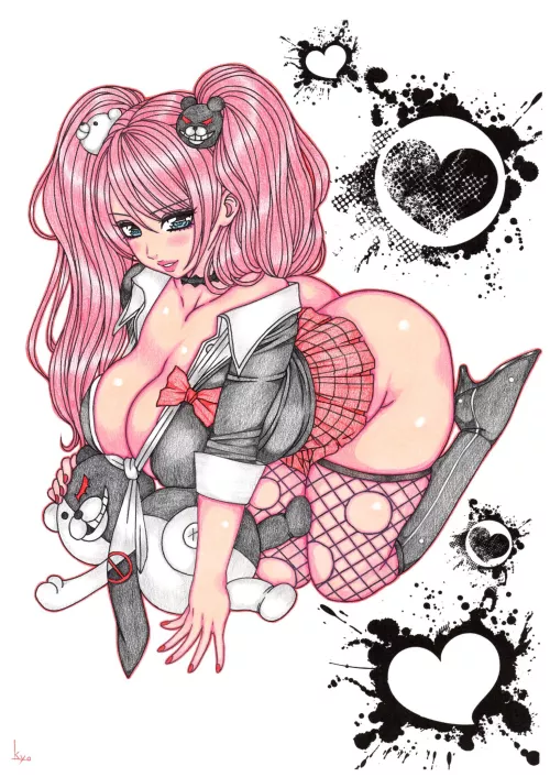Junko showing off her large assets (Kyo)