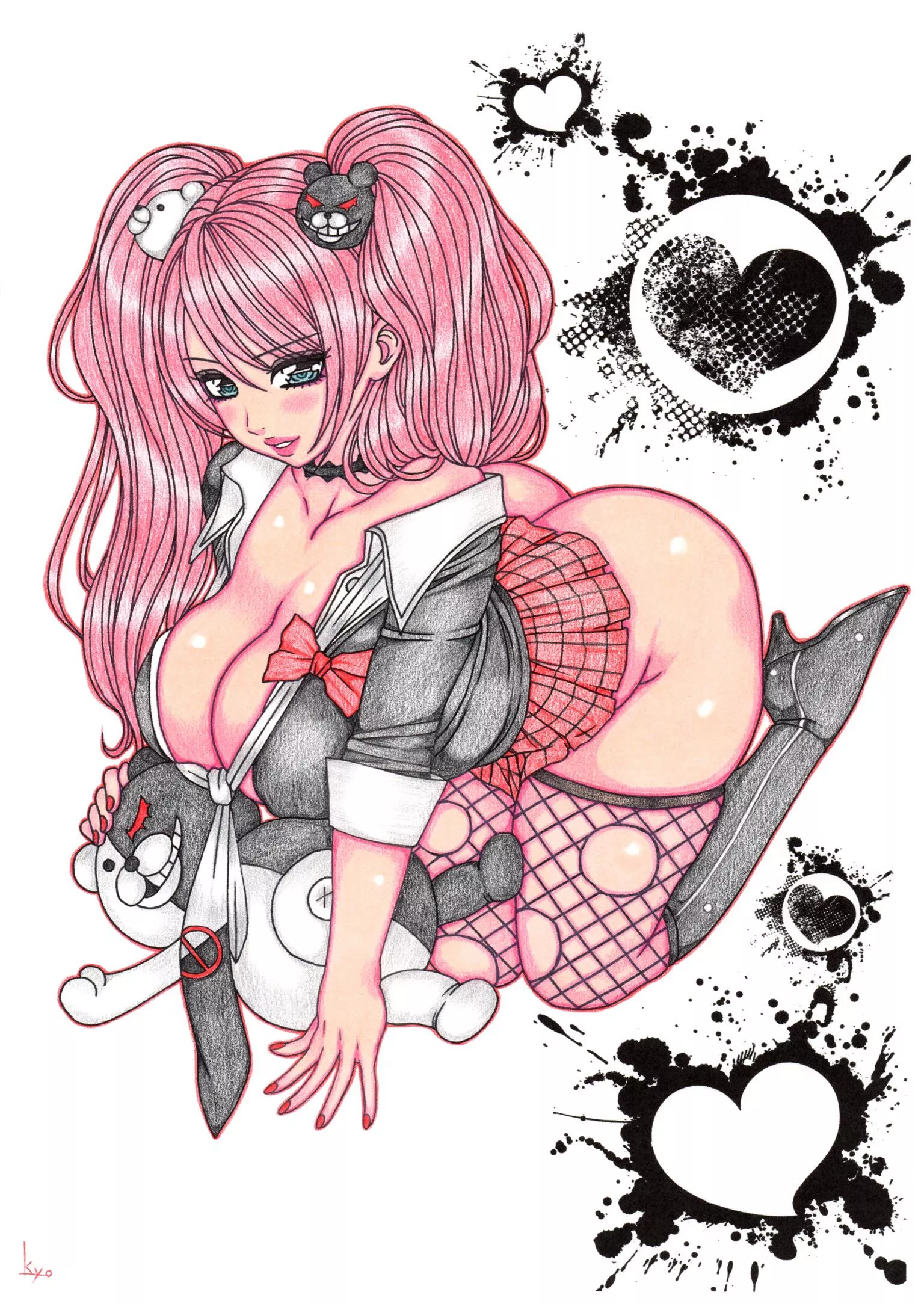 Junko showing off her large assets (Kyo)