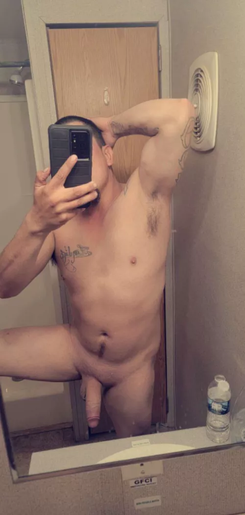 Lil stretch before showering