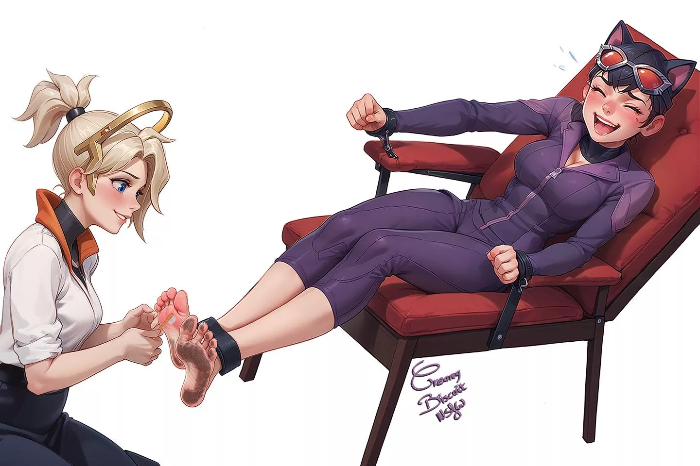 Mercy and Catwoman (commission)